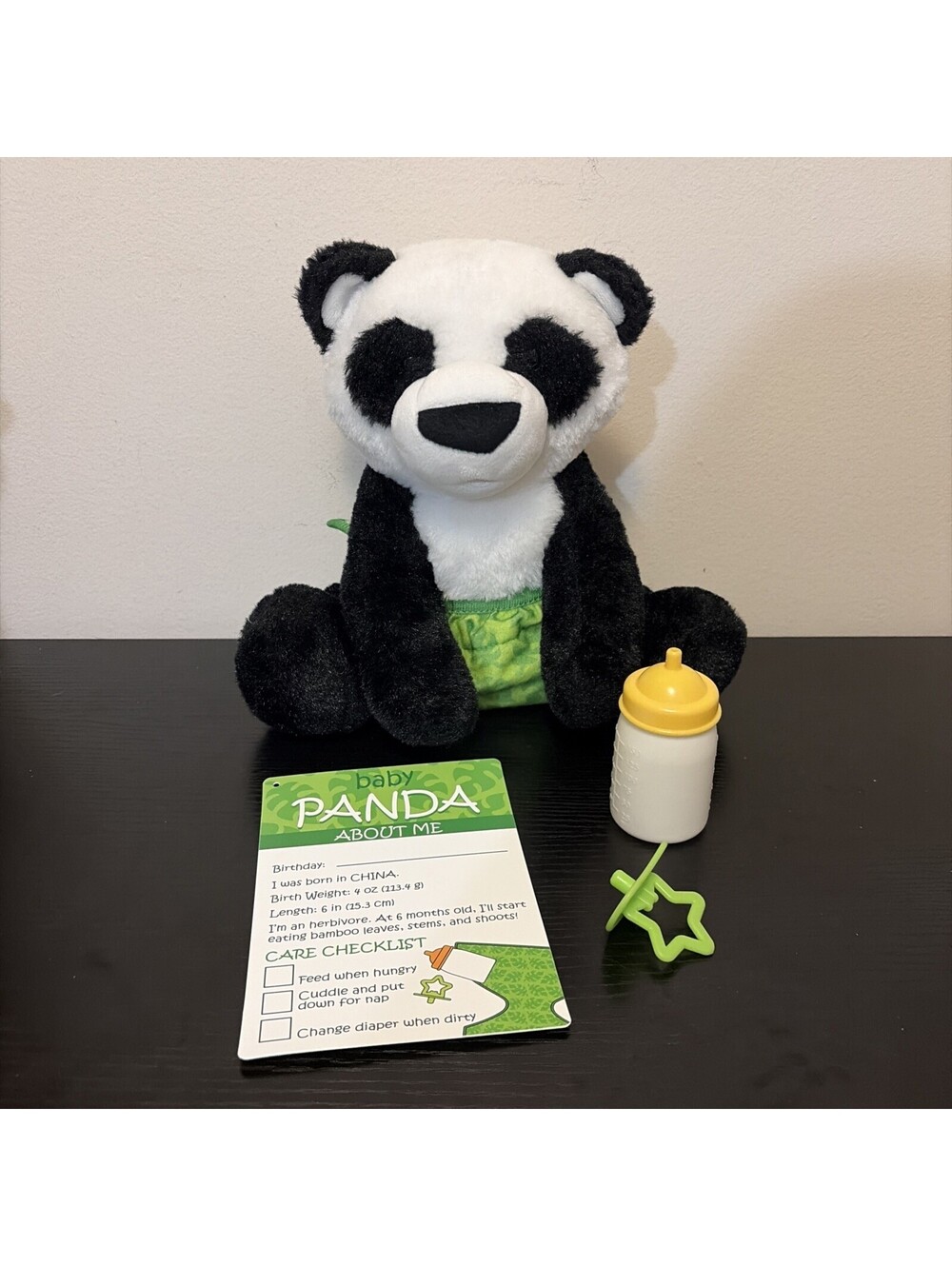 Melissa & Doug Baby Panda Feed & Change Stuffed Animal Soft Plush 10"